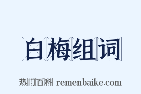白梅组词是什么意思的图片